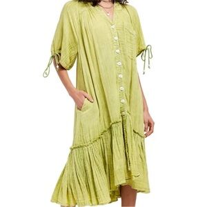 Free People Lime Green Maxi Dress